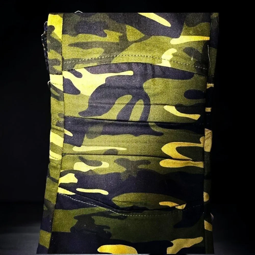 Free Planet mens Stretch Slim Fit Olive Camo Activewear Jogger Pants NWT